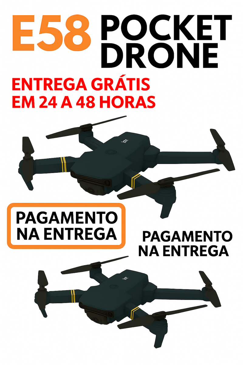 O Drone Dobrável Mais Vendido de Portugal – Câmera HD + Entrega em 24h com Pagamento na Entrega
