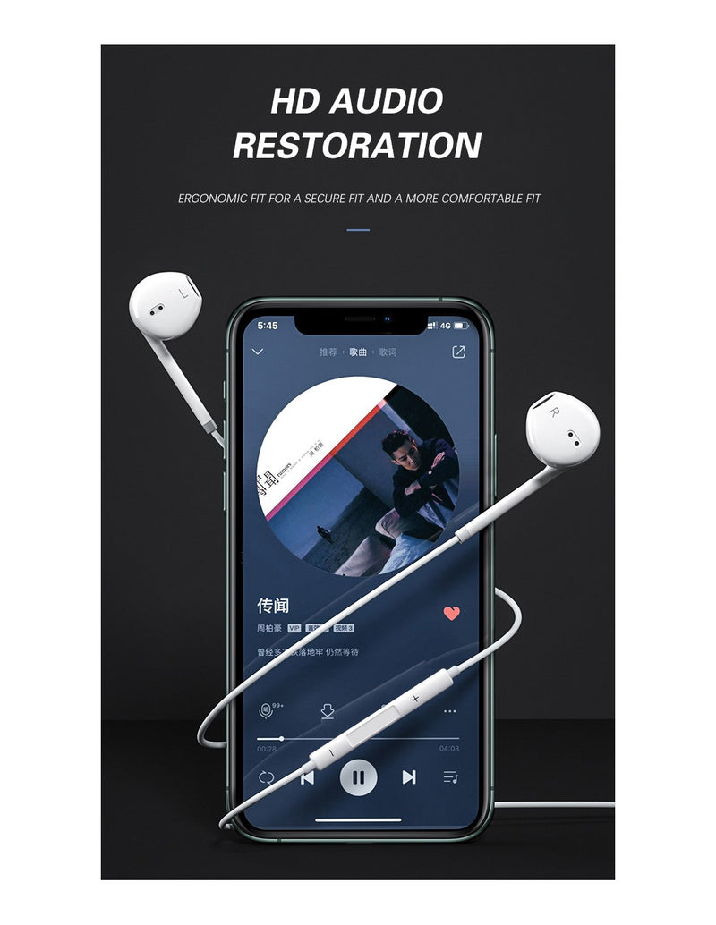 Auriculares Estéreo QA-C50 com Conexão iOS