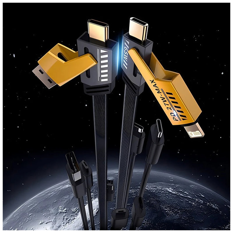 Cabo de Carregamento Rápido 3 em 1 – USB/Type-C/Lightning 1.2m