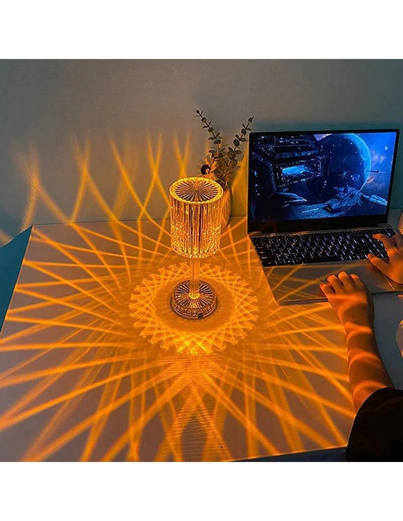 Candeeiro de Mesa Cristal LED Decorativo