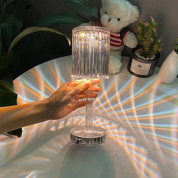 Candeeiro de Mesa Cristal LED Decorativo