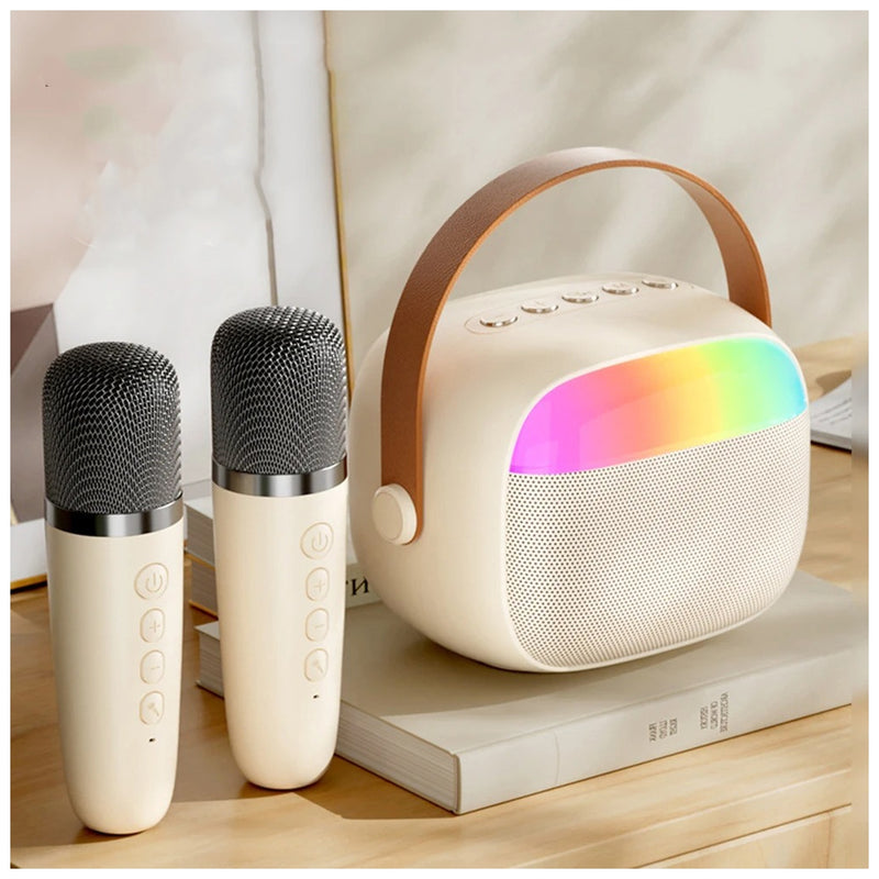 Coluna Altifalante Bluetooth e Microfones
