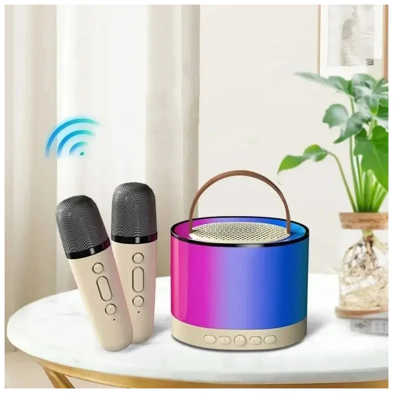 Coluna Bluetooth RGB Portátil com Microfones
