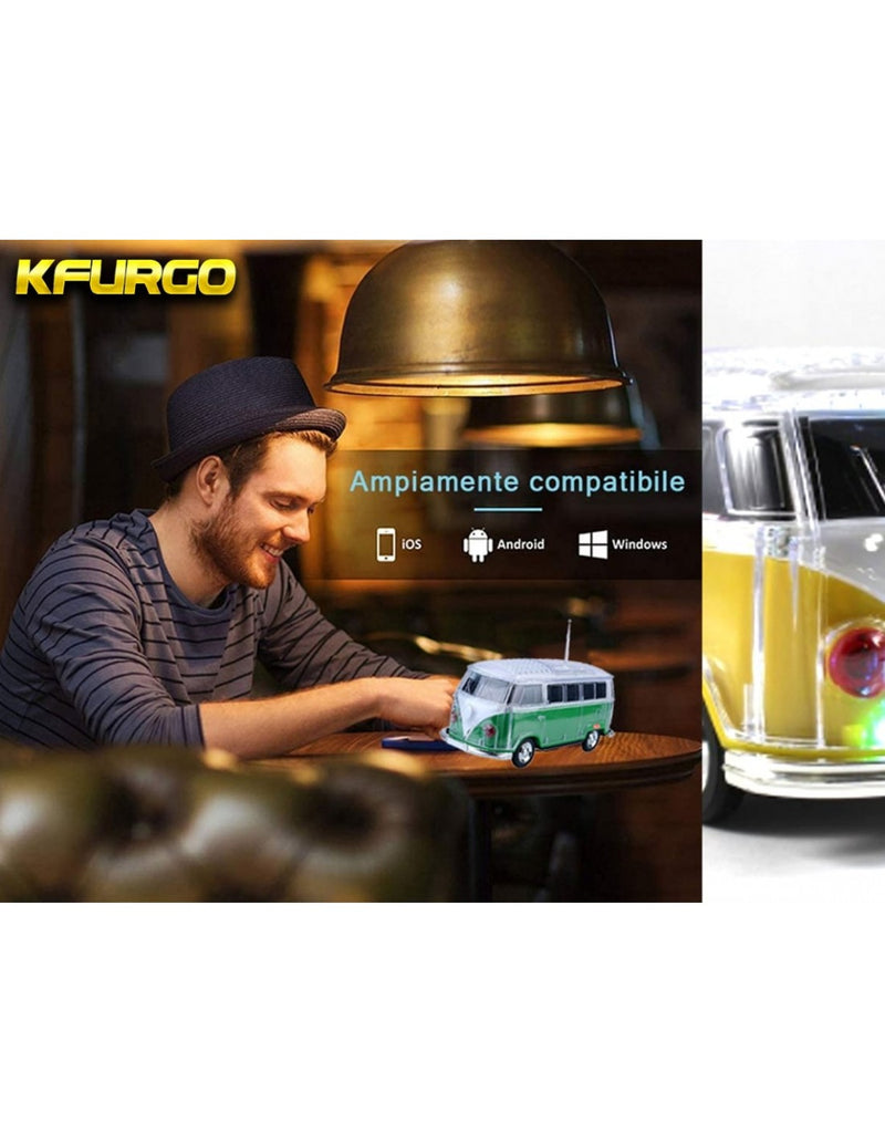 Coluna Rádio Bluetooth Carrinha Pão de Forma