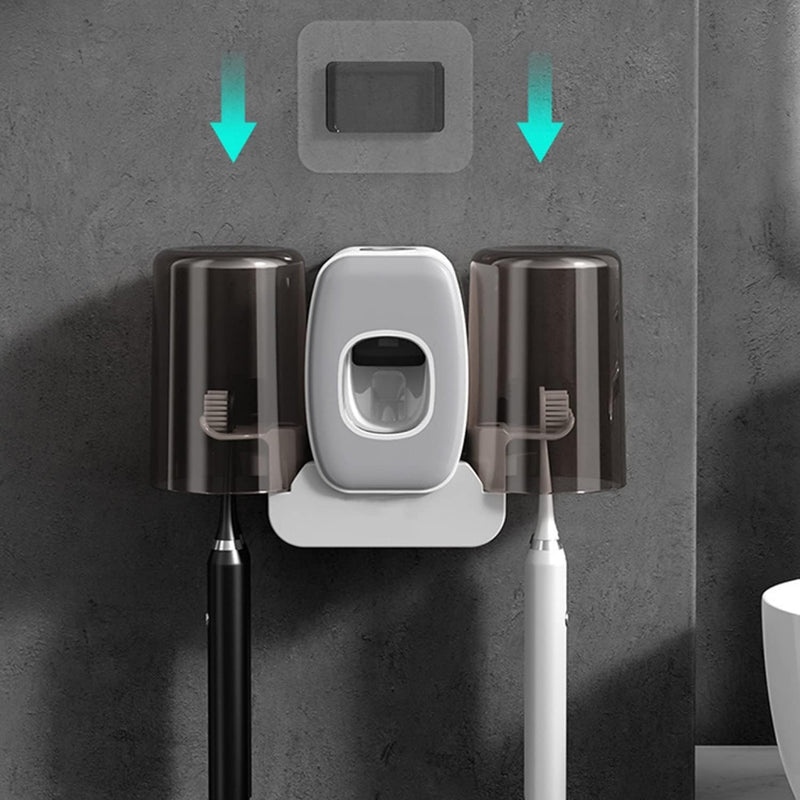 Dispensador Automático de Pasta de Dentes com Suporte para Escovas