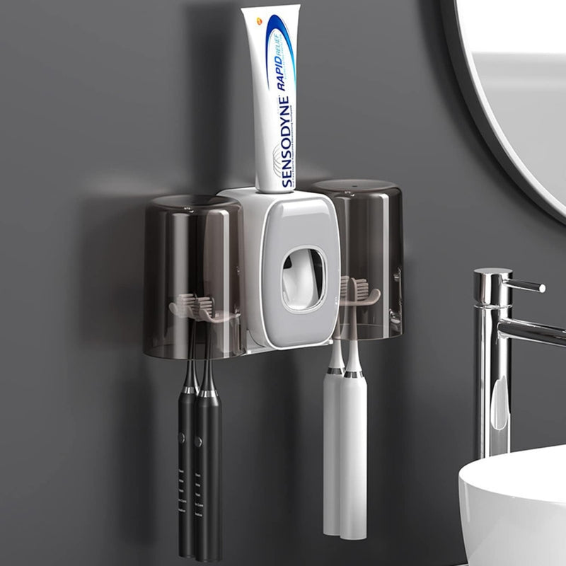 Dispensador Automático de Pasta de Dentes com Suporte para Escovas