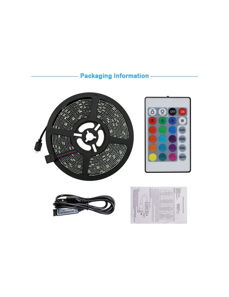 Fita LED RGB com Controlo Remoto - USB