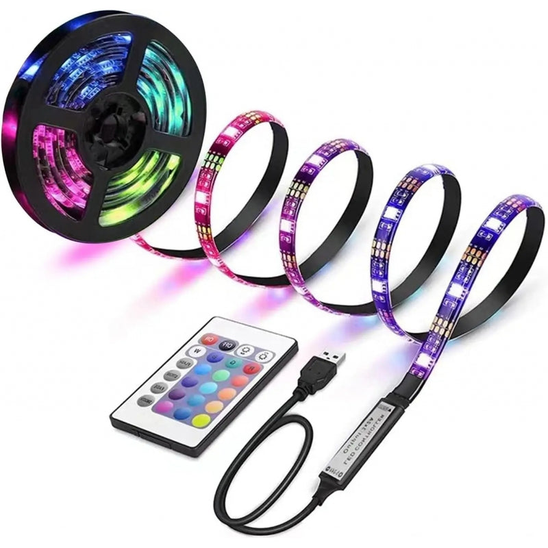 Fita LED RGB com Controlo Remoto - USB