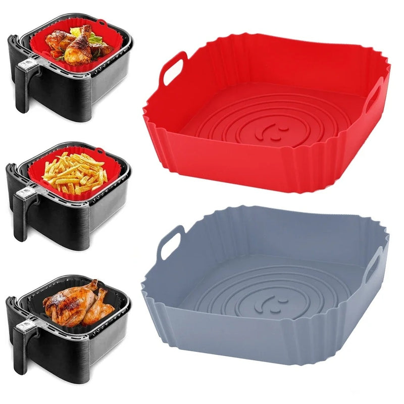 Forma de Silicone para Airfryer - Quadrada 18cm