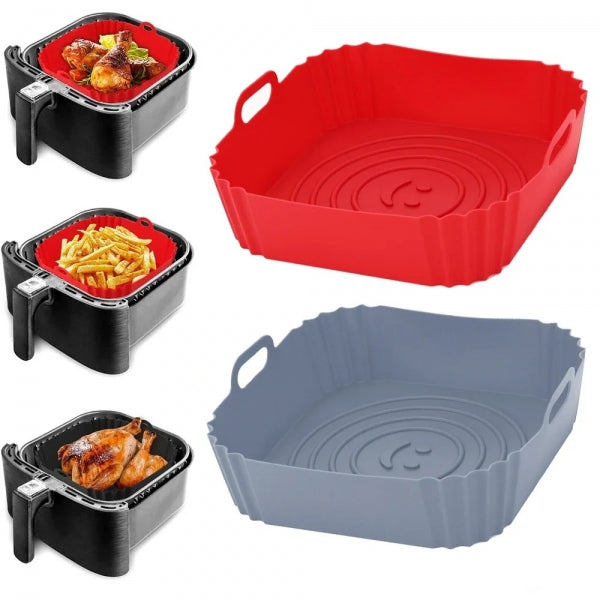Forma de Silicone para Airfryer - Quadrada 18cm