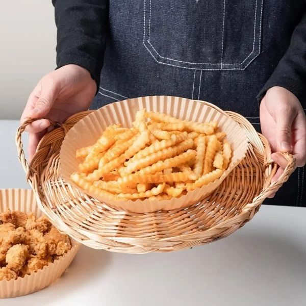 Formas de Papel Antiaderentes para Airfryer - 16cm (50 unidades)