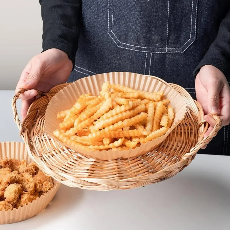 Formas de Papel Antiaderentes para Airfryer - 16cm (50 unidades)