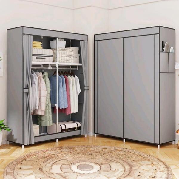 Guarda-Roupa Portátil com Cortinas