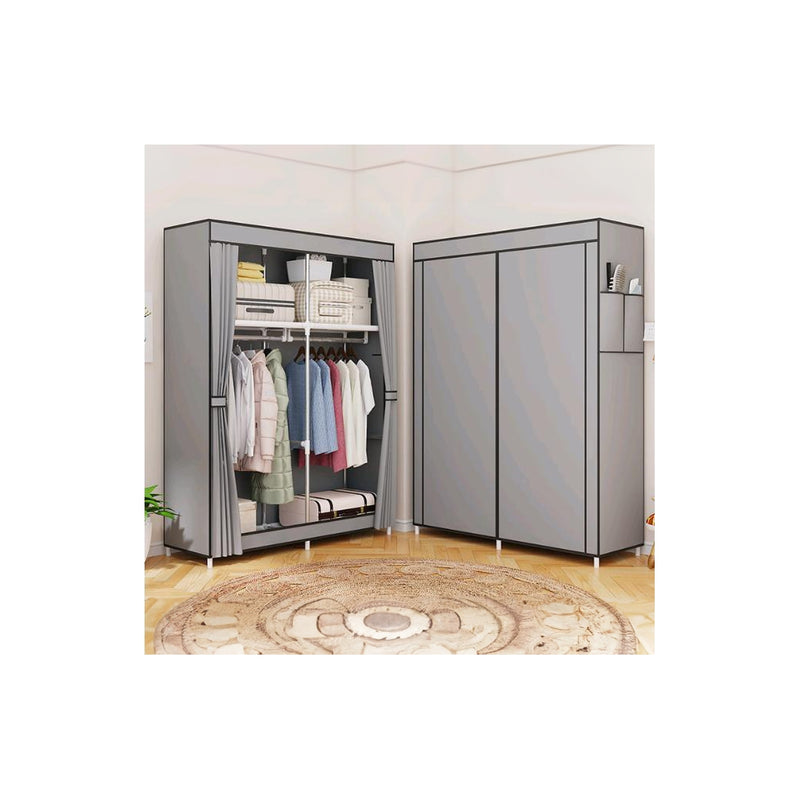 Guarda-Roupa Portátil com Cortinas