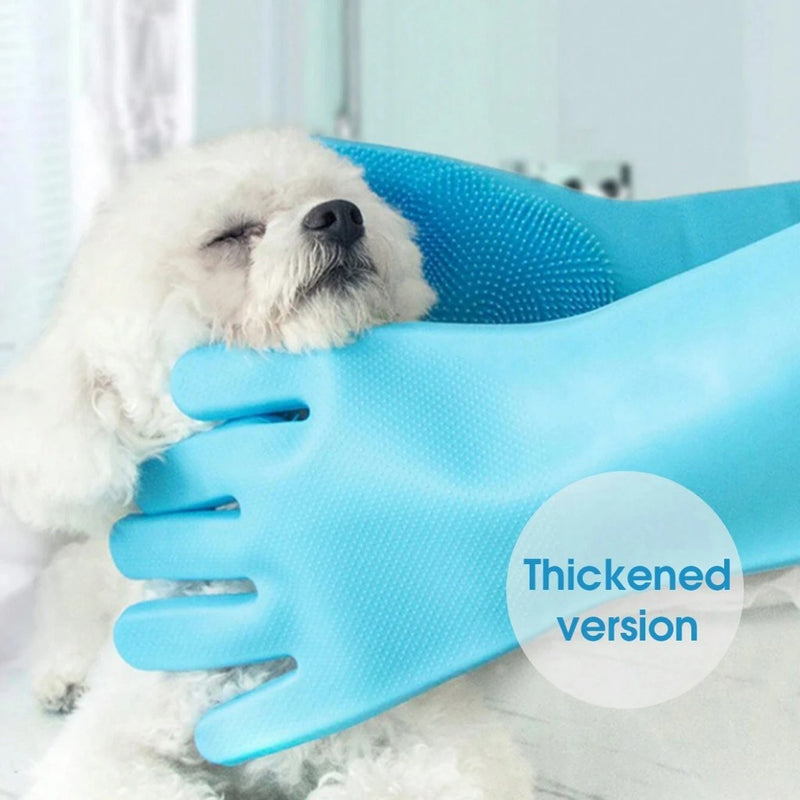 Luvas de Limpeza em Silicone com Escova Integrada
