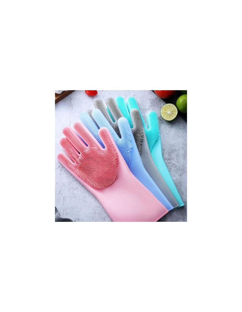 Luvas de Limpeza em Silicone com Escova Integrada