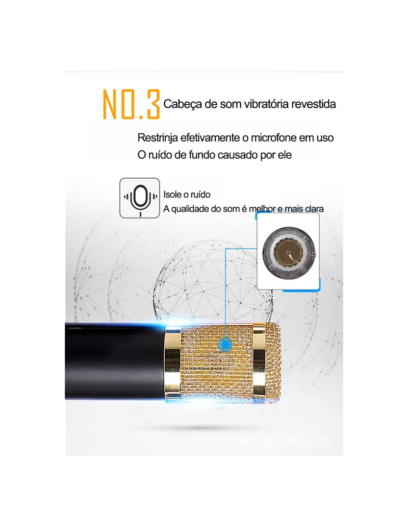 Microfone Condensador Profissional QA-T556