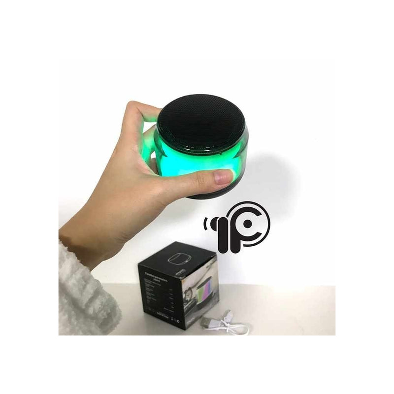 Mini Coluna Bluetooth com Luz LED