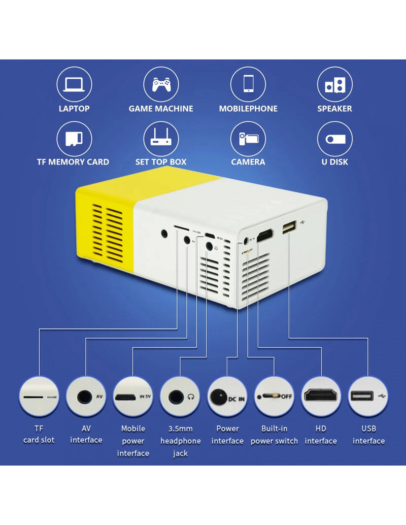 Mini Projetor Portátil Multimédia