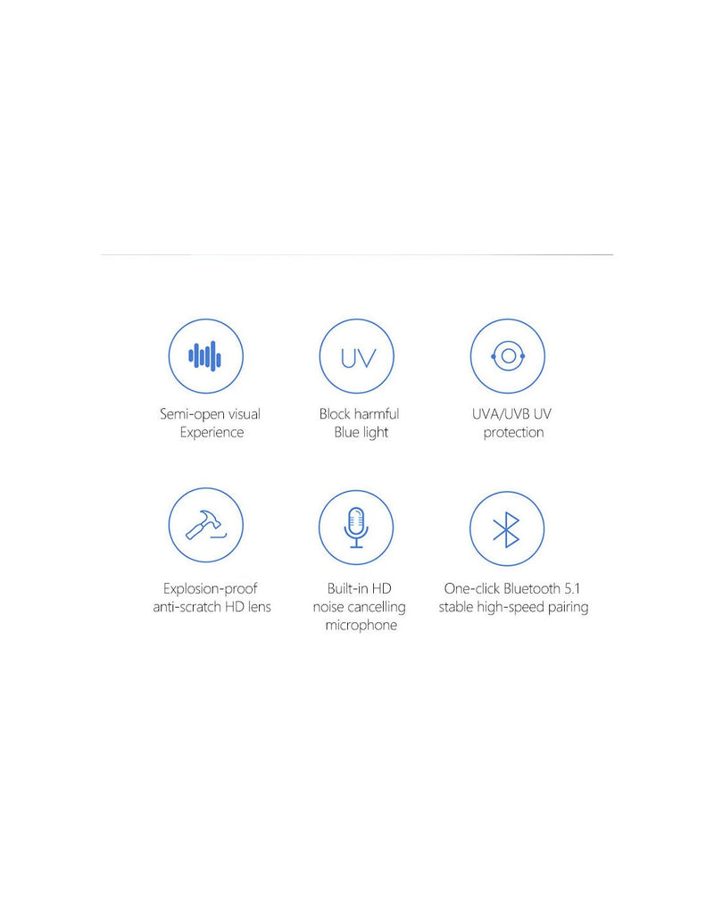 Óculos de Sol Inteligentes com Áudio Bluetooth 5.1