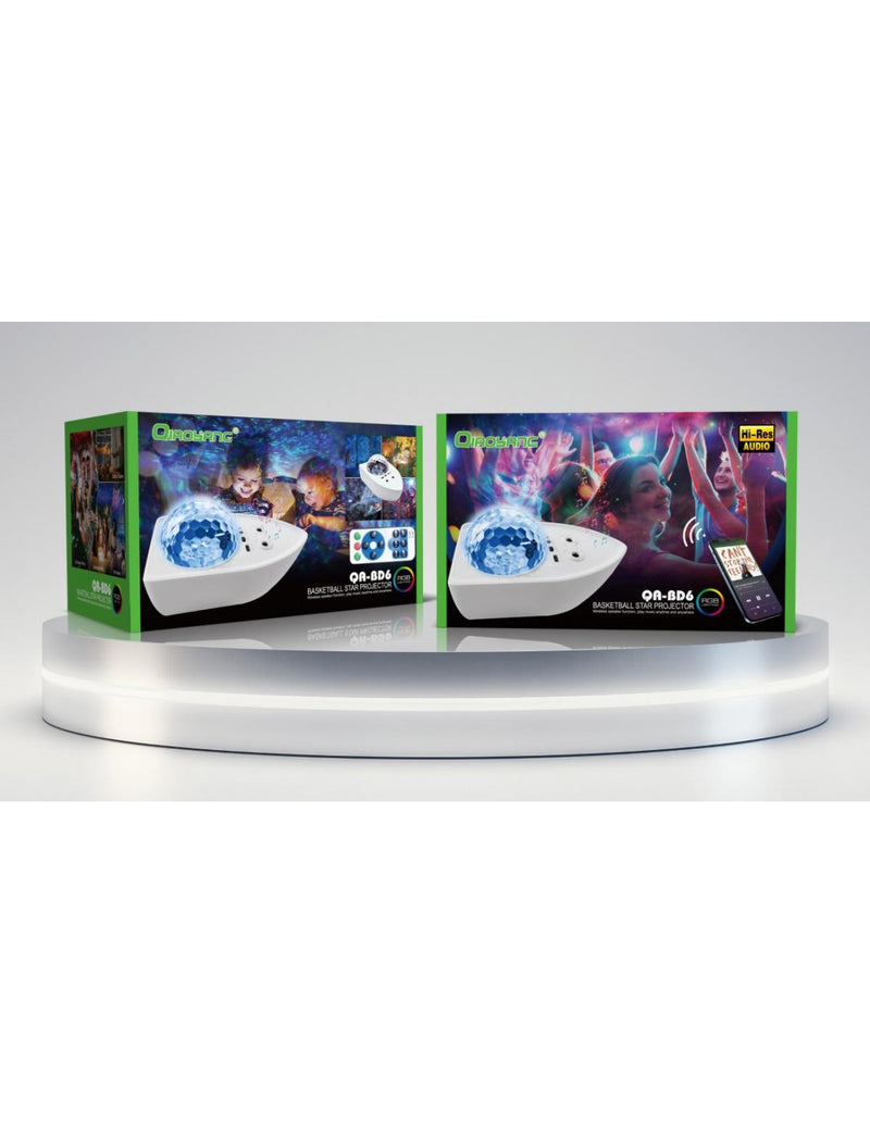 Projetor Estrela RGB com Altifalante Bluetooth QA-BD6