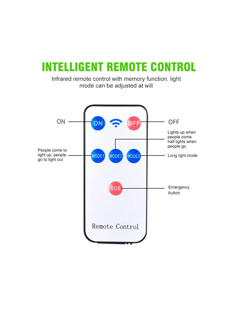 Projetor Solar LED com Controlo Remoto e Sensor de Movimento
