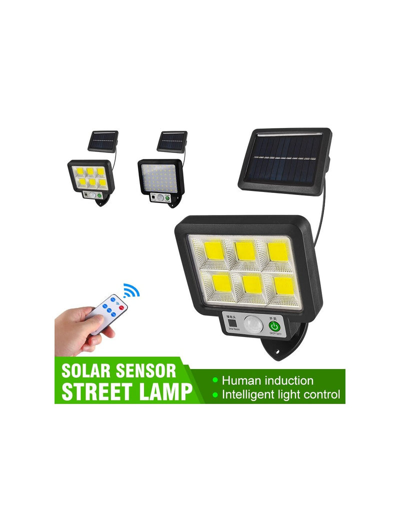 Projetor Solar LED com Controlo Remoto e Sensor de Movimento