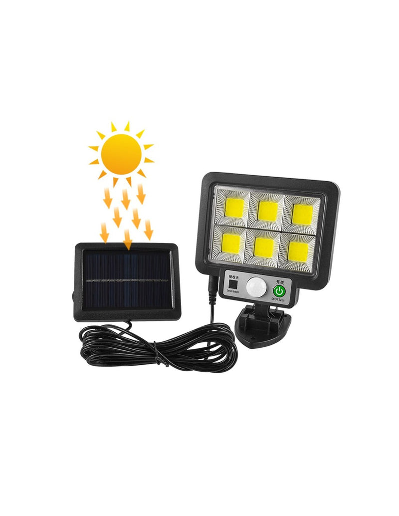Projetor Solar LED com Controlo Remoto e Sensor de Movimento