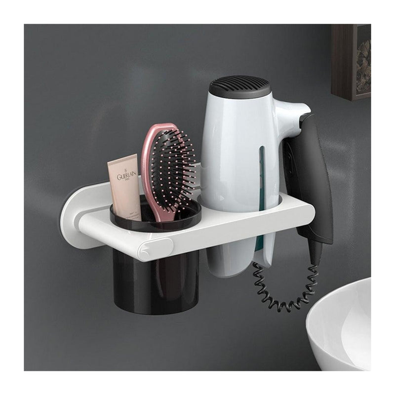 Suporte de Parede para Secador de Cabelo e Acessórios