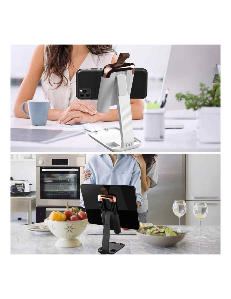 Suporte Dobrável Ajustável para Tablet e Telemóvel