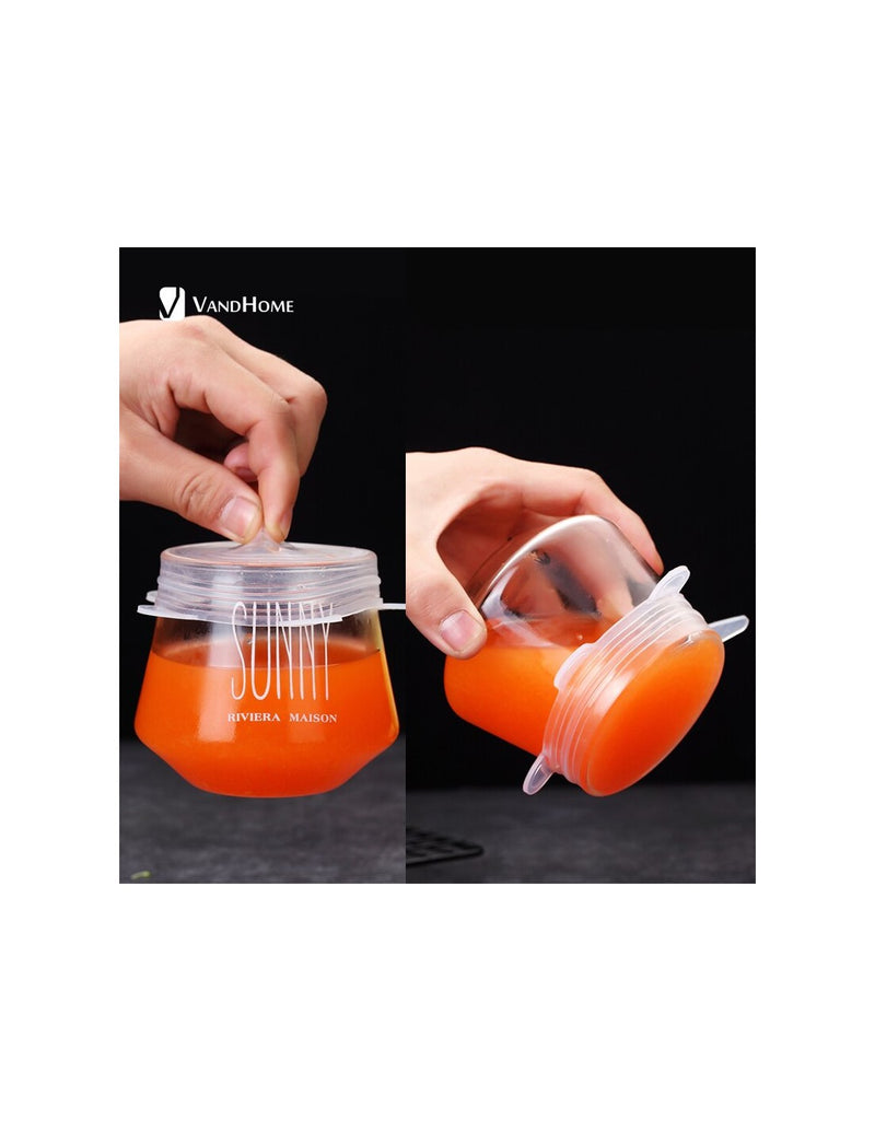 Tampas Elásticas de Silicone (6 Peças)