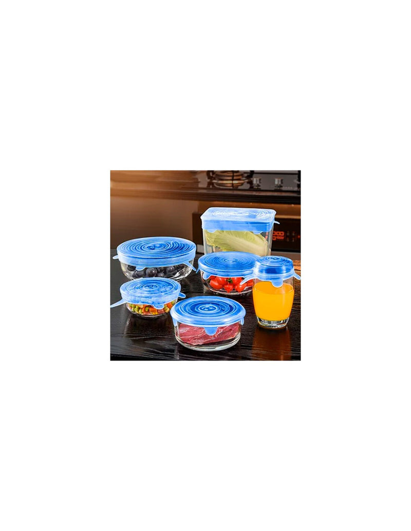 Tampas Elásticas de Silicone (6 Peças)
